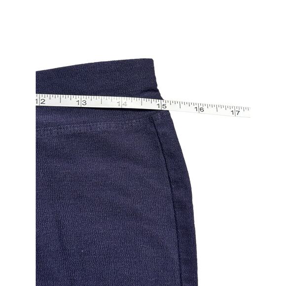 Eileen Fisher Size Petite Small Navy Blue Pull On Cropped Pants - Picture 6 of 7